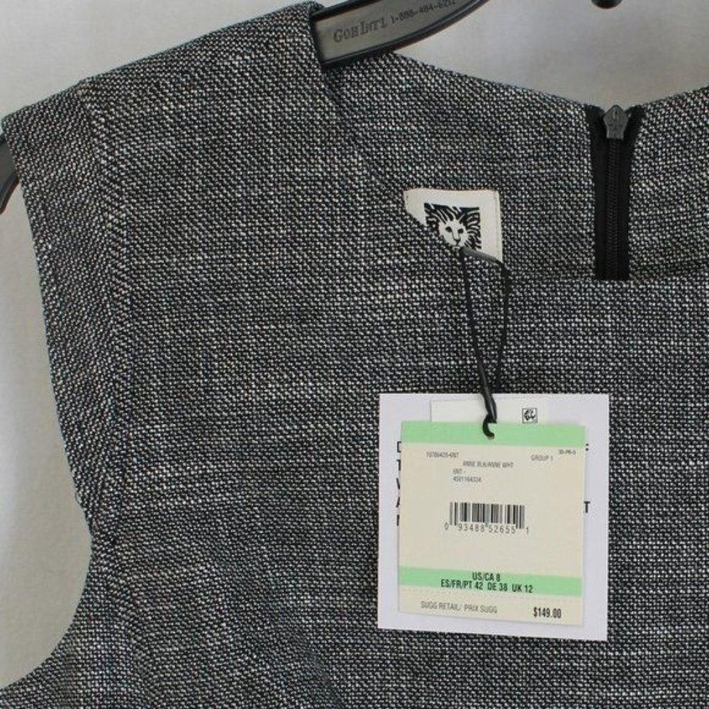 Anne Klein Tweed Sheath Dress, Size 8 - Picture 6 of 6